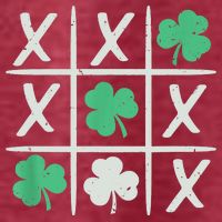 St Patrick's Day Tic Tac Toe Lucky Shamrock T-Shirt