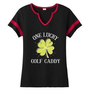 St Patricks Day Gift Lucky Golf Caddy Gift Ladies Halftime Notch Neck Tee