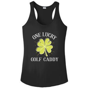 St Patricks Day Gift Lucky Golf Caddy Gift Ladies PosiCharge Competitor Racerback Tank