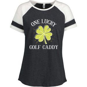 St Patricks Day Gift Lucky Golf Caddy Gift Enza Ladies Jersey Colorblock Tee