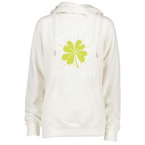 St Patricks Day Gift Lucky Golf Caddy Gift Womens Funnel Neck Pullover Hood