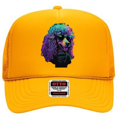 Standard Poodle Dogs Standard Poodles High Crown Mesh Back Trucker Hat