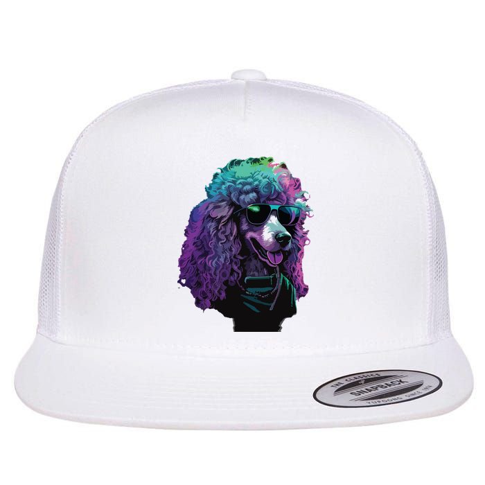 Standard Poodle Dogs Standard Poodles Flat Bill Trucker Hat