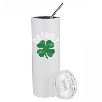 St Patrick's Day Shamrock Detroit Michigan Irish Gift Stainless Steel Tumbler