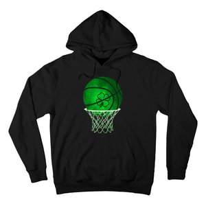 St Patricks Day Shamrock Basketball Irish Hoodie