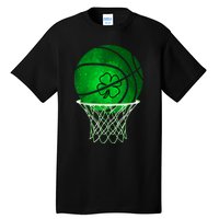 St Patricks Day Shamrock Basketball Irish Tall T-Shirt