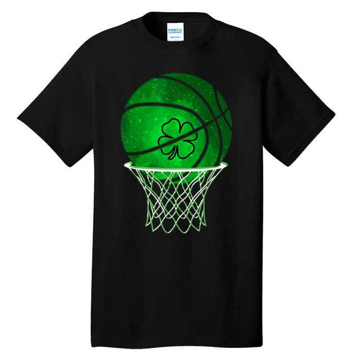 St Patricks Day Shamrock Basketball Irish Tall T-Shirt