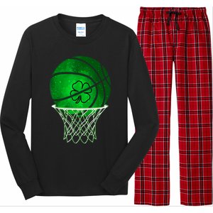 St Patricks Day Shamrock Basketball Irish Long Sleeve Pajama Set