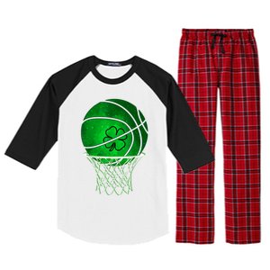 St Patricks Day Shamrock Basketball Irish Raglan Sleeve Pajama Set