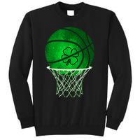 St Patricks Day Shamrock Basketball Irish Tall Sweatshirt