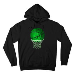 St Patricks Day Shamrock Basketball Irish Tall Hoodie