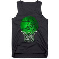 St Patricks Day Shamrock Basketball Irish Tank Top