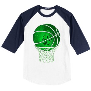 St Patricks Day Shamrock Basketball Irish Baseball Sleeve Shirt