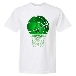 St Patricks Day Shamrock Basketball Irish Garment-Dyed Heavyweight T-Shirt