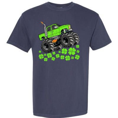 St Patricks Day Lucky Monster Truck Garment-Dyed Heavyweight T-Shirt