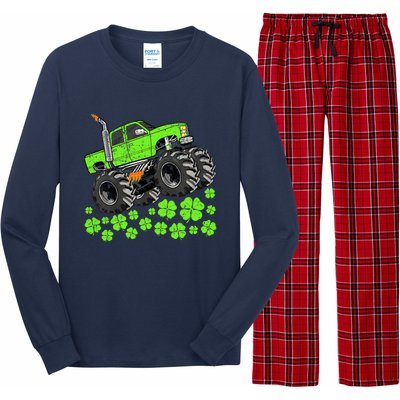 St Patricks Day Lucky Monster Truck Long Sleeve Pajama Set