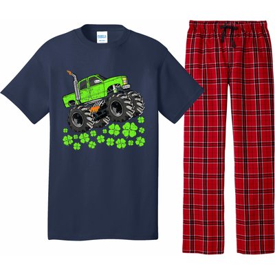 St Patricks Day Lucky Monster Truck Pajama Set