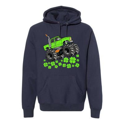 St Patricks Day Lucky Monster Truck Premium Hoodie