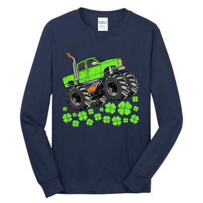 St Patricks Day Lucky Monster Truck Tall Long Sleeve T-Shirt