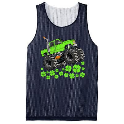 St Patricks Day Lucky Monster Truck Mesh Reversible Basketball Jersey Tank