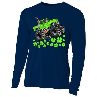 St Patricks Day Lucky Monster Truck Cooling Performance Long Sleeve Crew