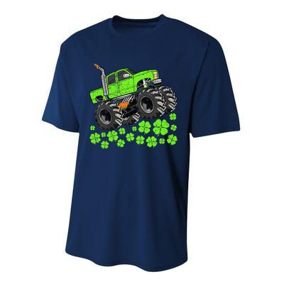 St Patricks Day Lucky Monster Truck Performance Sprint T-Shirt