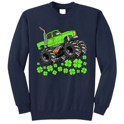 St Patricks Day Lucky Monster Truck Tall Sweatshirt