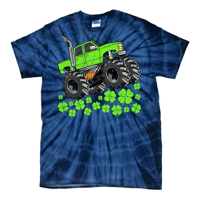 St Patricks Day Lucky Monster Truck Tie-Dye T-Shirt