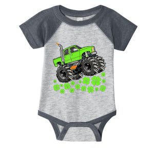 St Patricks Day Lucky Monster Truck Infant Baby Jersey Bodysuit