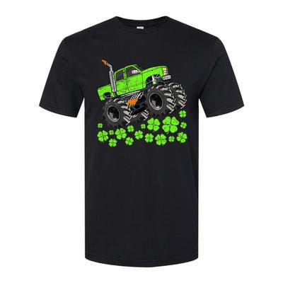 St Patricks Day Lucky Monster Truck Softstyle CVC T-Shirt