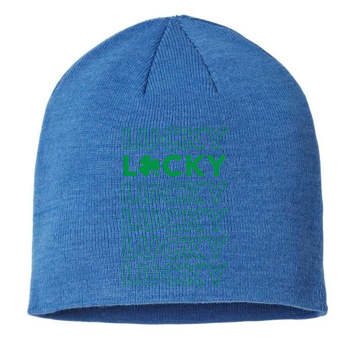 St Patricks Day Vintage Lucky Clover Shamrock Cute Gift Sustainable Beanie