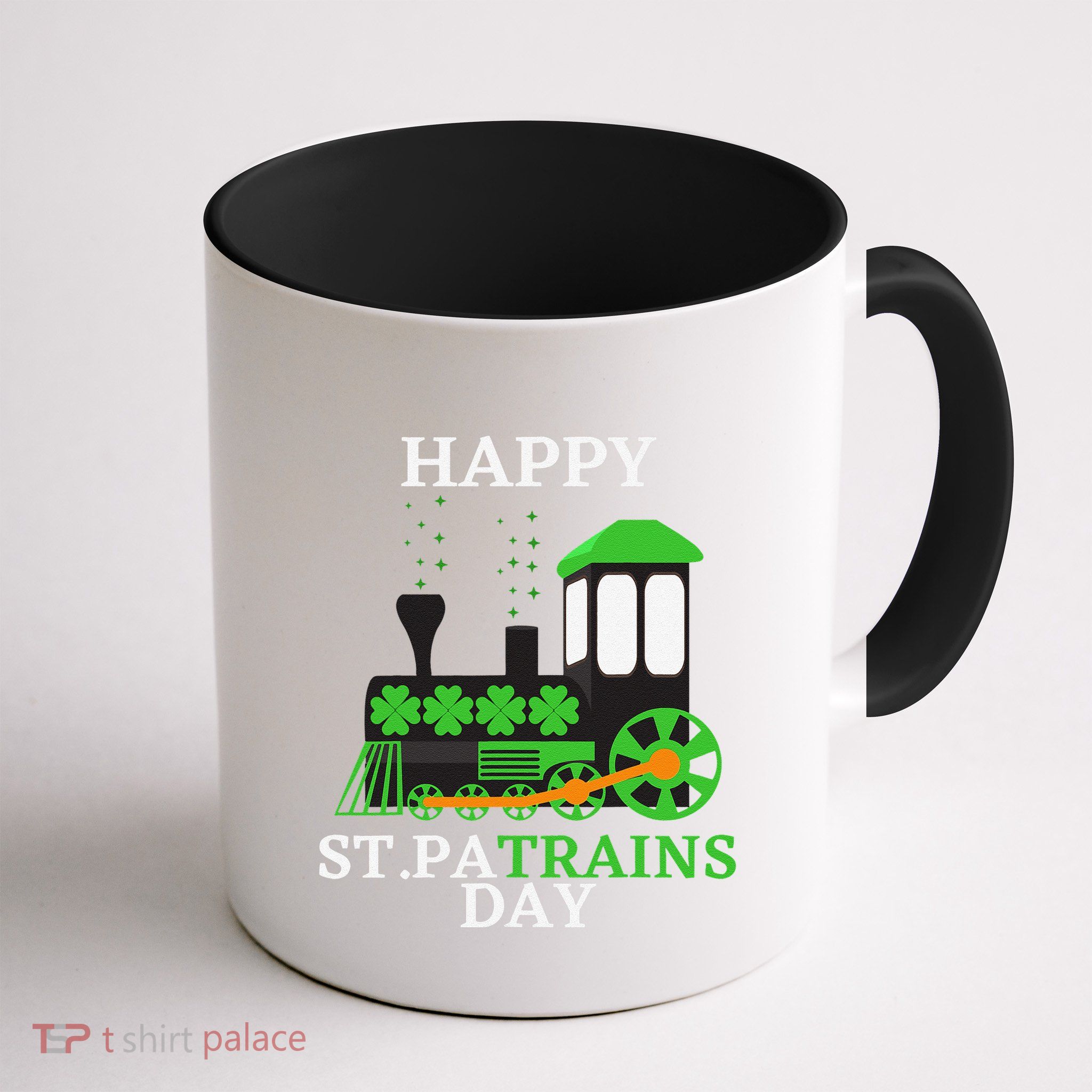 St Patricks Day For Shamrock Train Transportation Mug