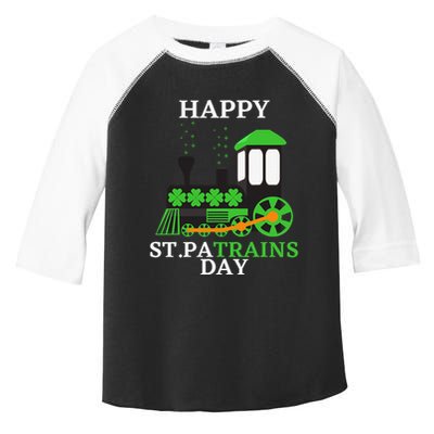 St Patricks Day For Shamrock Train Transportation Toddler Fine Jersey T-Shirt