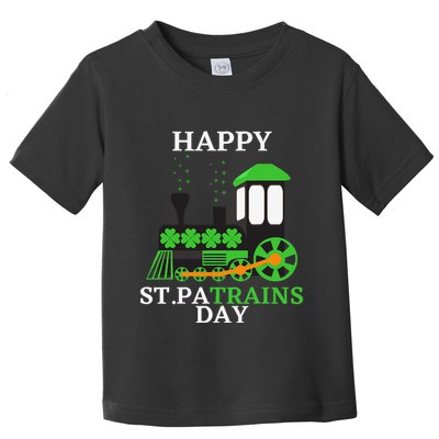 St Patricks Day For Shamrock Train Transportation Toddler T-Shirt