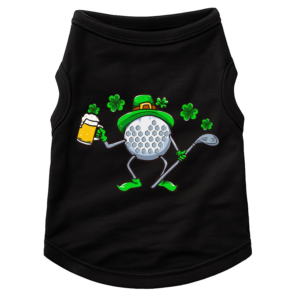 St Patricks Day Golf Golfing Irish Golfer Beer Humor Doggie Tank