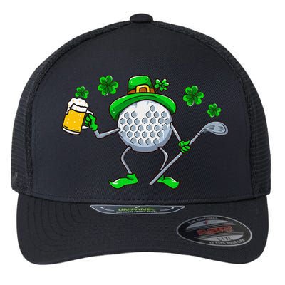 St Patricks Day Golf Golfing Irish Golfer Beer Humor Flexfit Unipanel Trucker Cap