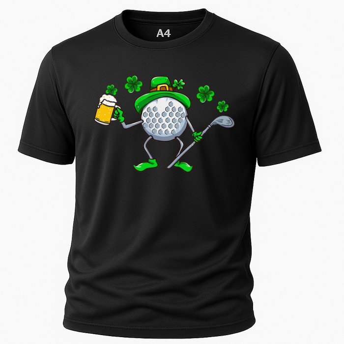 St Patricks Day Golf Golfing Irish Golfer Beer Humor Cooling Performance Crew T-Shirt