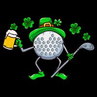 St Patricks Day Golf Golfing Irish Golfer Beer Humor Cooling Performance Crew T-Shirt