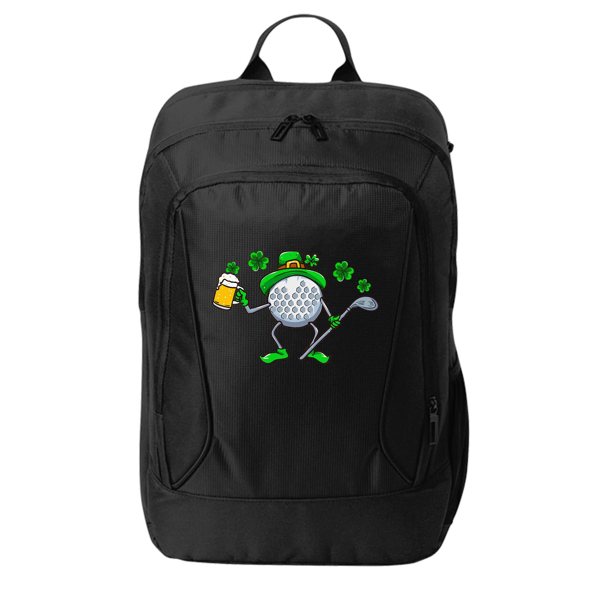 St Patricks Day Golf Golfing Irish Golfer Beer Humor City Backpack