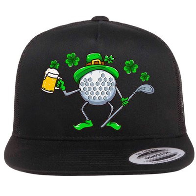 St Patricks Day Golf Golfing Irish Golfer Beer Humor Flatbill Hat