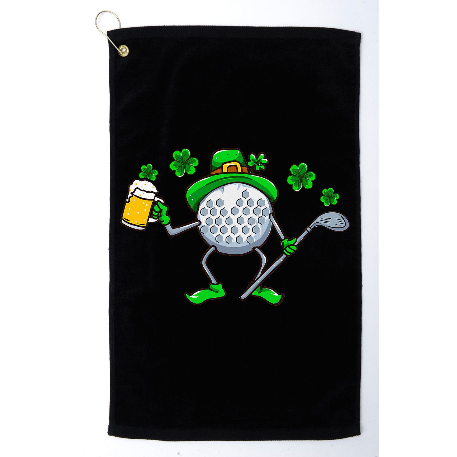St Patricks Day Golf Golfing Irish Golfer Beer Humor Golf Towel