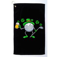 St Patricks Day Golf Golfing Irish Golfer Beer Humor Golf Towel