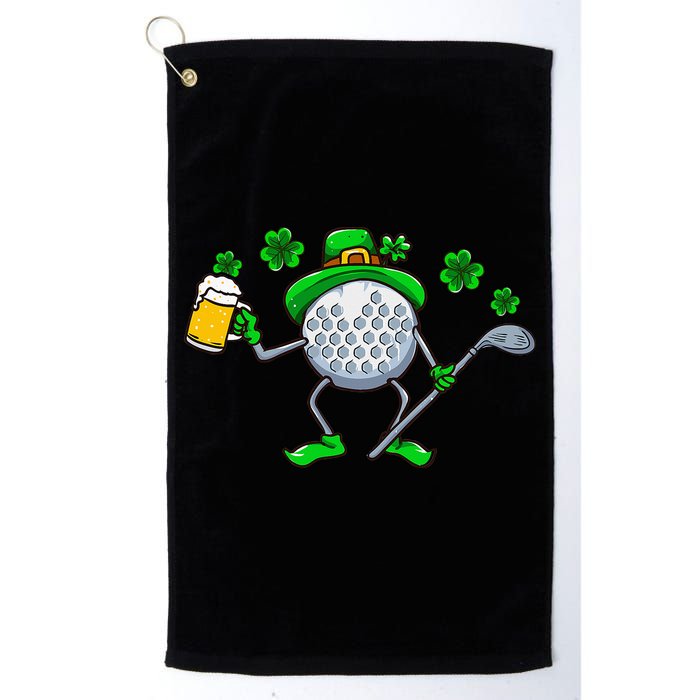 St Patricks Day Golf Golfing Irish Golfer Beer Humor Golf Towel