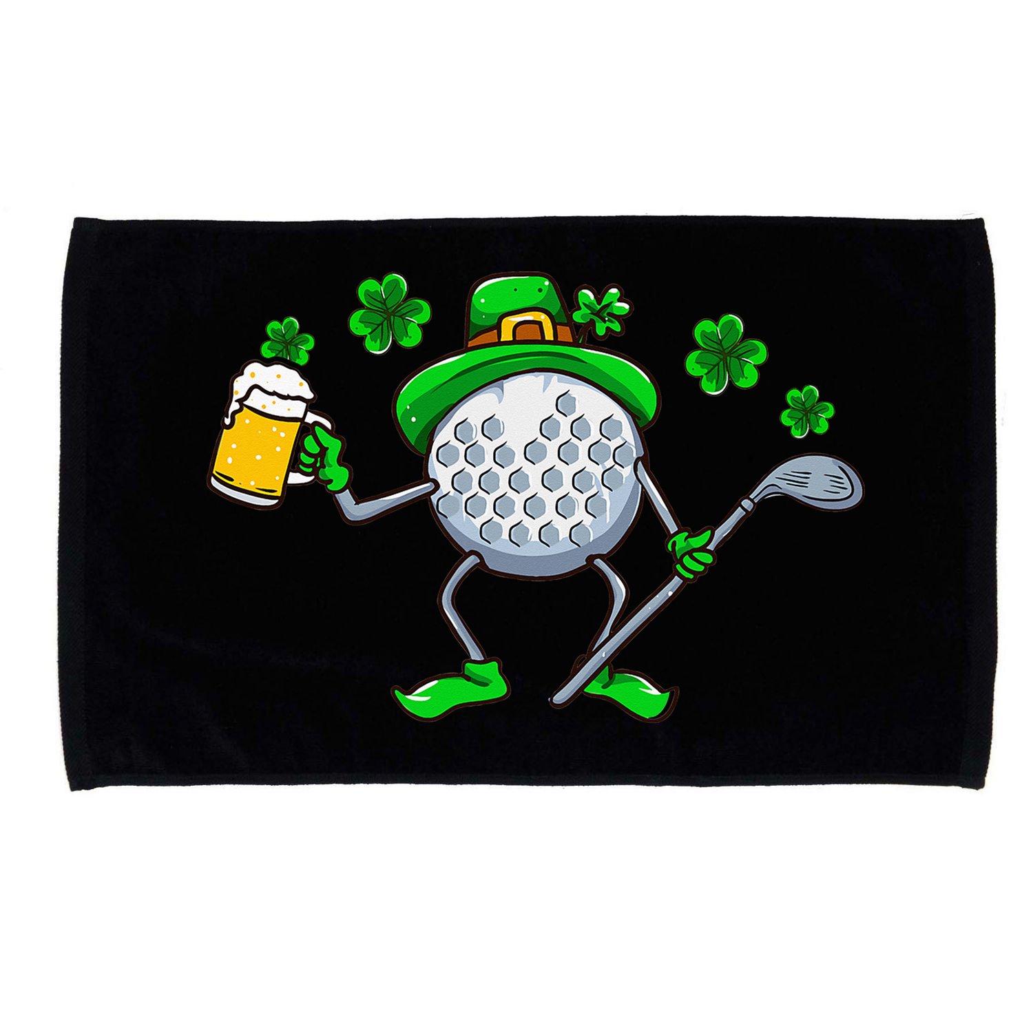 St Patricks Day Golf Golfing Irish Golfer Beer Humor Microfiber Hand Towel