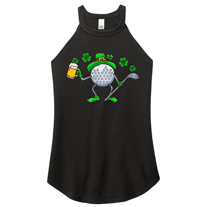 St Patricks Day Golf Golfing Irish Golfer Beer Humor Women's Perfect Tri Rocker Tank