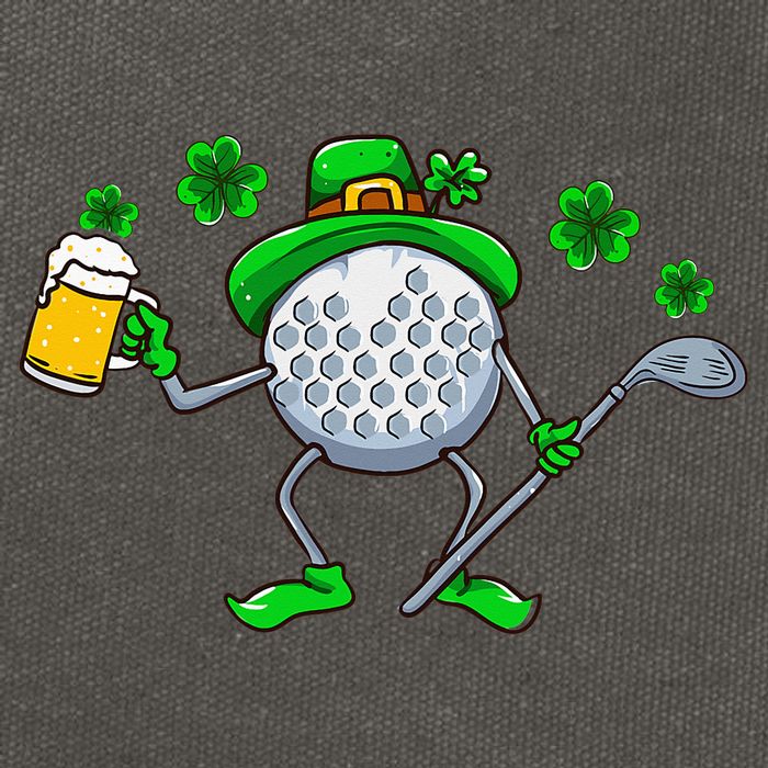 St Patricks Day Golf Golfing Irish Golfer Beer Humor Cotton Canvas Backpack