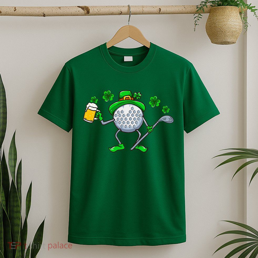 St Patricks Day Golf Golfing Irish Golfer Beer Humor T-Shirt