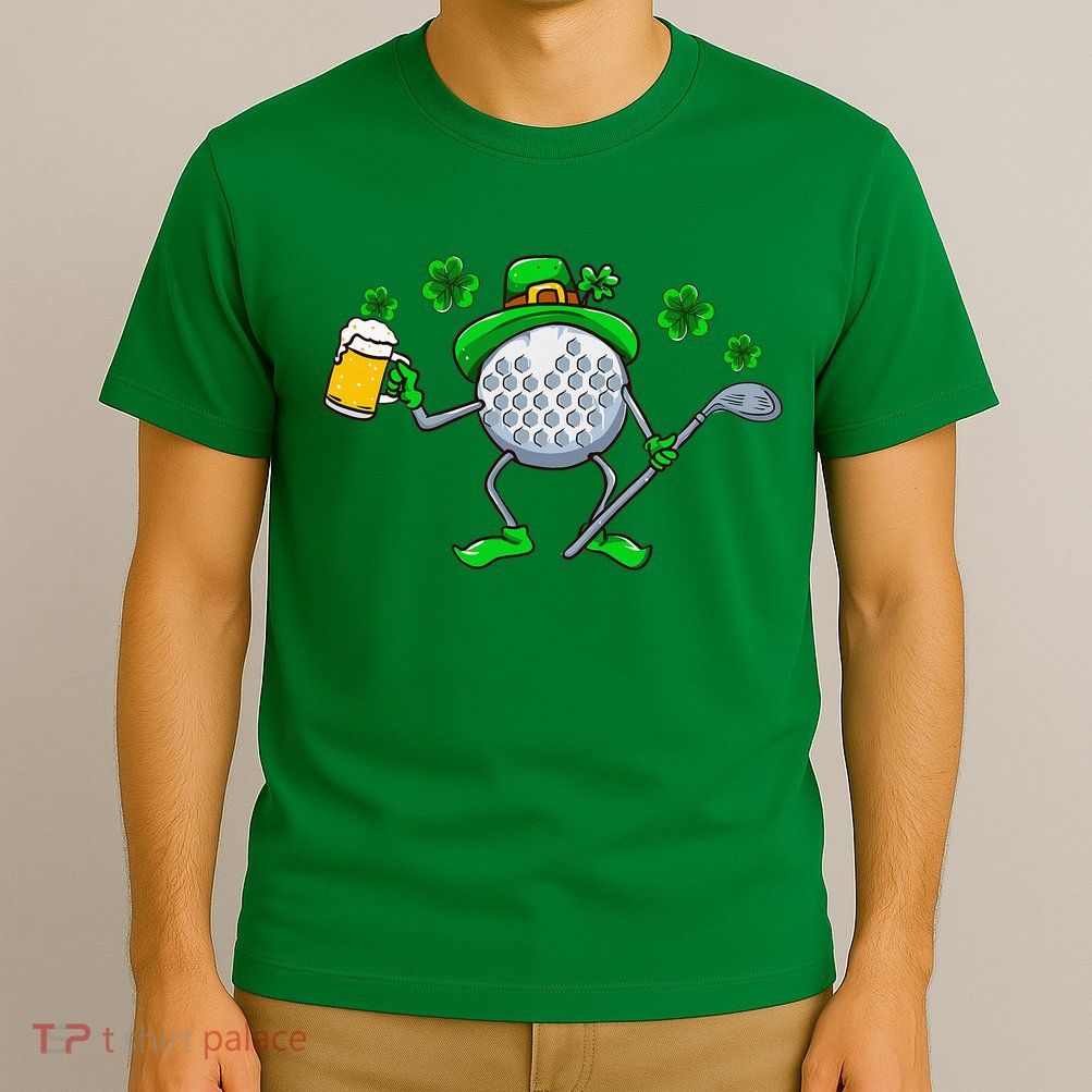 St Patricks Day Golf Golfing Irish Golfer Beer Humor T-Shirt