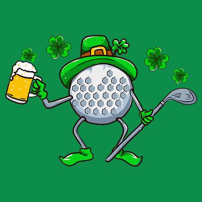 St Patricks Day Golf Golfing Irish Golfer Beer Humor T-Shirt
