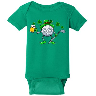 St Patricks Day Golf Golfing Irish Golfer Beer Humor Baby Bodysuit